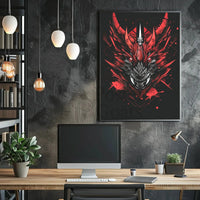 Dragon of Power Modern Art Fantasy Poster PosterGoat