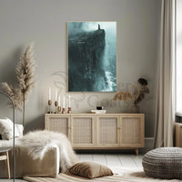 Dramatic Cliffside Mystery Artistic Print PosterGoat