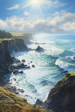 Dramatic Coastal Landscape National Park Poster PosterGoat