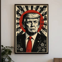 Dramatic Leadership Pop Art Poster with Patriotic Undertones PosterGoat