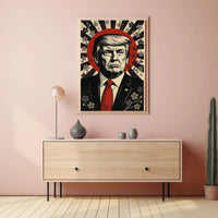 Dramatic Leadership Pop Art Poster with Patriotic Undertones PosterGoat