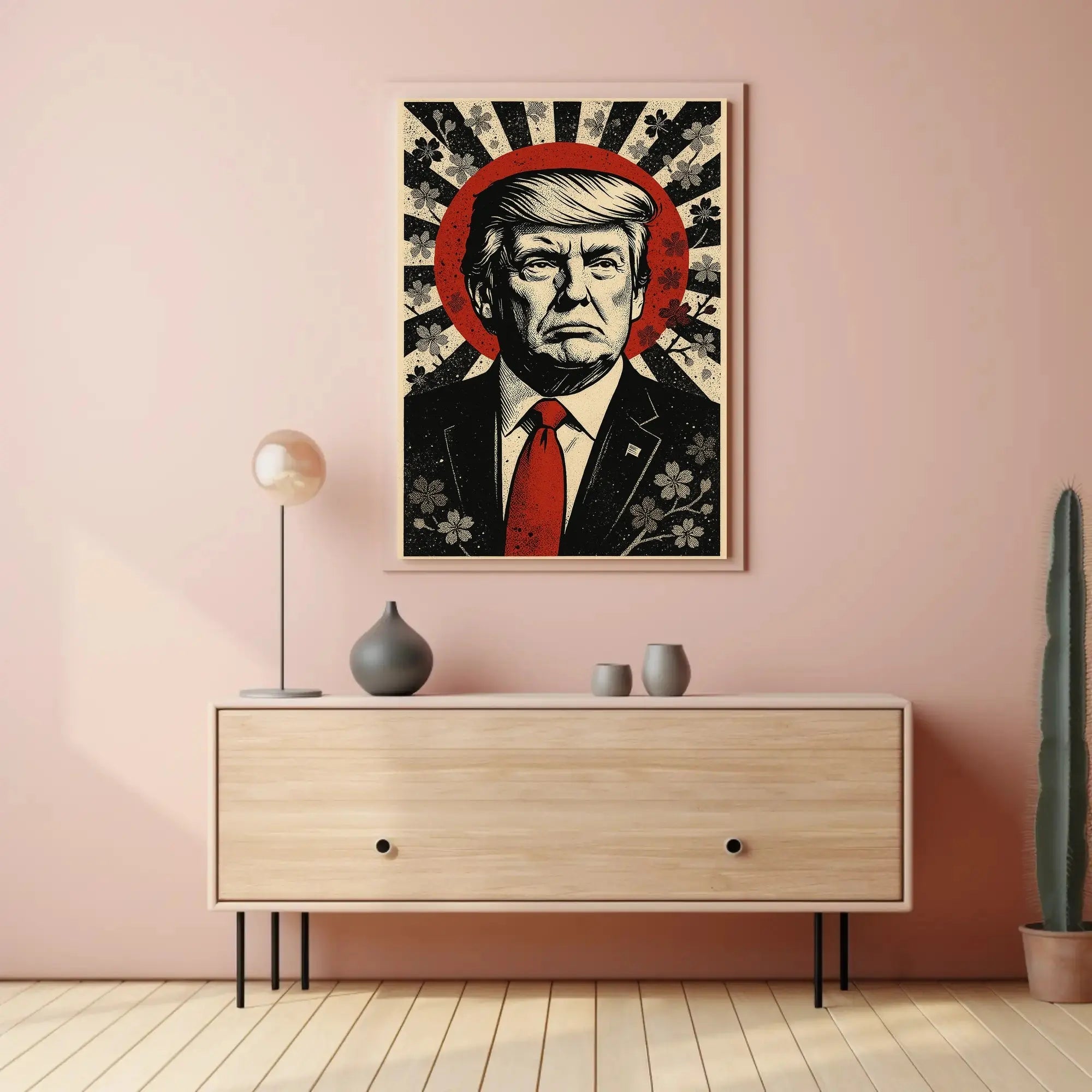 Dramatic Leadership Pop Art Poster with Patriotic Undertones PosterGoat