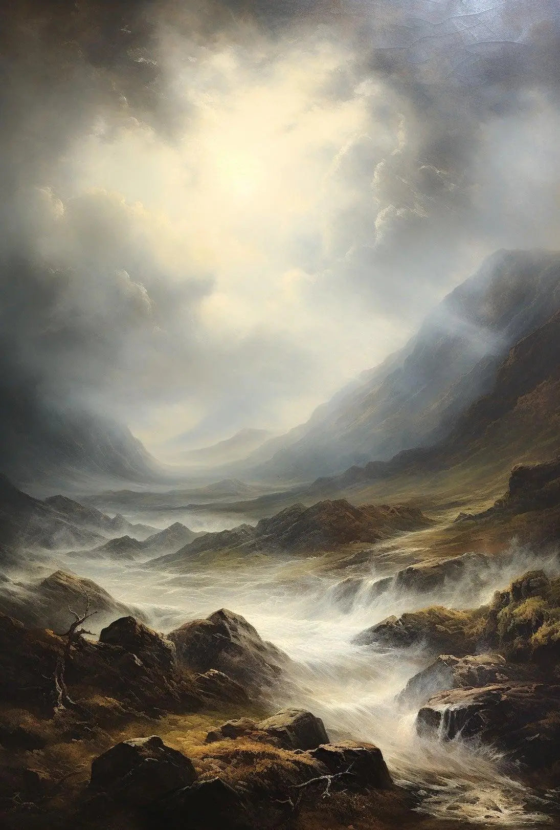 Dramatic Mountain Landscape Artwork: National Park Poster PosterGoat