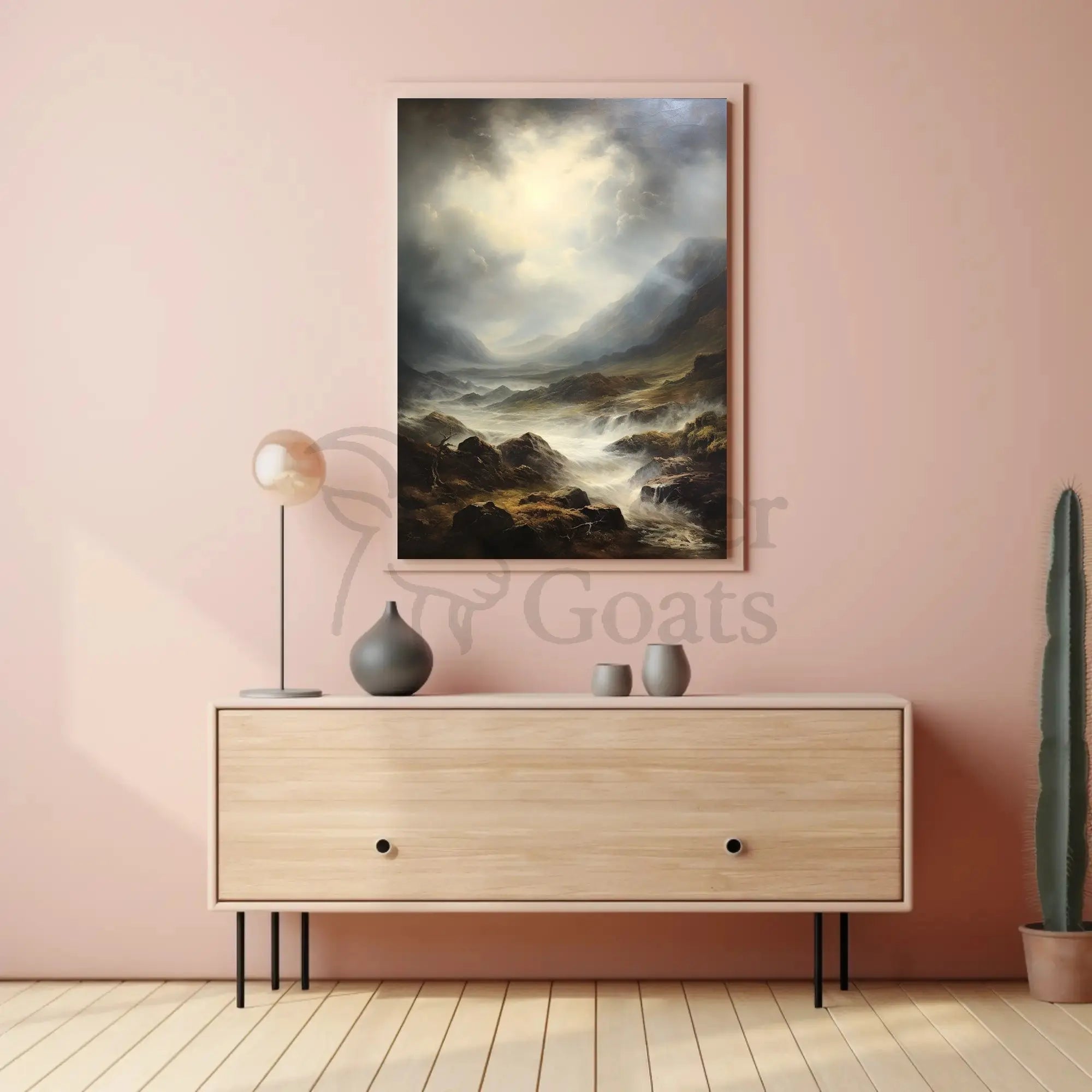 Dramatic Mountain Landscape Artwork: National Park Poster PosterGoat