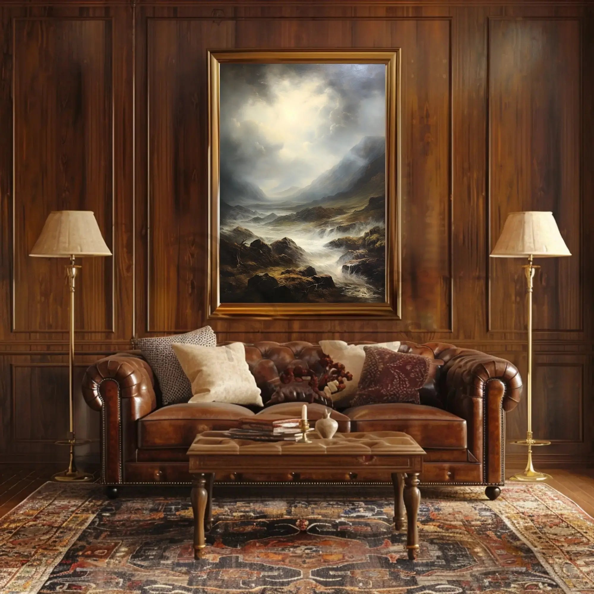 Dramatic Mountain Landscape Artwork: National Park Poster PosterGoat
