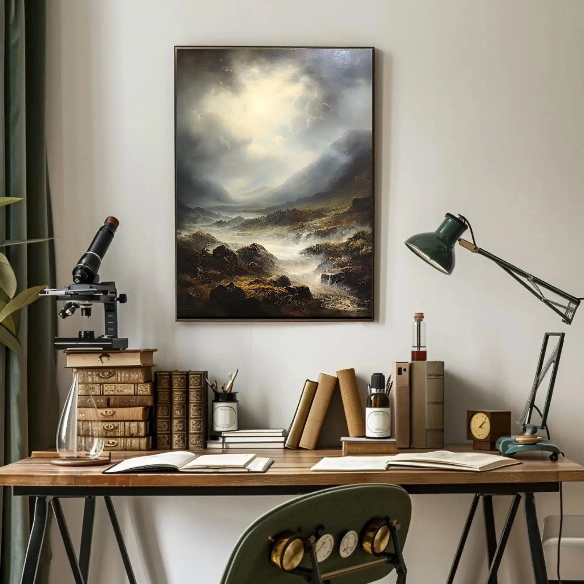 Dramatic Mountain Landscape Artwork: National Park Poster PosterGoat