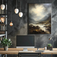 Dramatic Mountain Landscape Artwork: National Park Poster PosterGoat