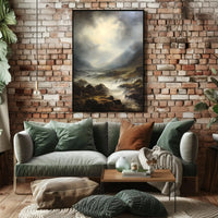 Dramatic Mountain Landscape Artwork: National Park Poster PosterGoat