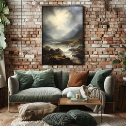 Dramatic Mountain Landscape Artwork: National Park Poster PosterGoat