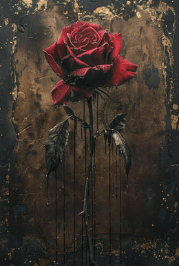 Dramatic Red Rose Art Poster: Abstract, Artistic, or Pop Culture Poster PosterGoat