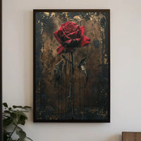 Dramatic Red Rose Art Poster: Abstract, Artistic, or Pop Culture Poster PosterGoat