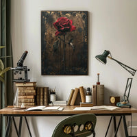 Dramatic Red Rose Art Poster: Abstract, Artistic, or Pop Culture Poster PosterGoat
