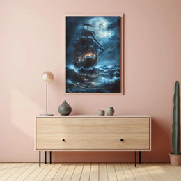 Dramatic Sailing Ship Adventure Artistic or Pop Culture Poster PosterGoat