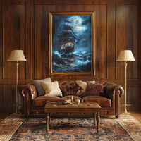 Dramatic Sailing Ship Adventure Artistic or Pop Culture Poster PosterGoat