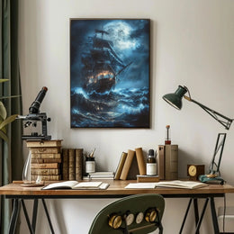 Dramatic Sailing Ship Adventure Artistic or Pop Culture Poster PosterGoat