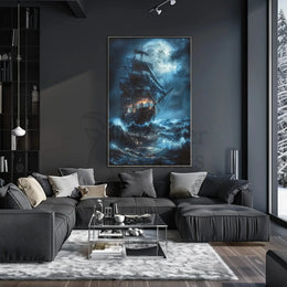 Dramatic Sailing Ship Adventure Artistic or Pop Culture Poster PosterGoat