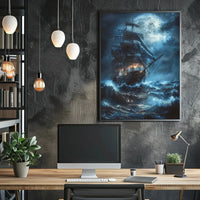 Dramatic Sailing Ship Adventure Artistic or Pop Culture Poster PosterGoat