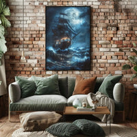 Dramatic Sailing Ship Adventure Artistic or Pop Culture Poster PosterGoat
