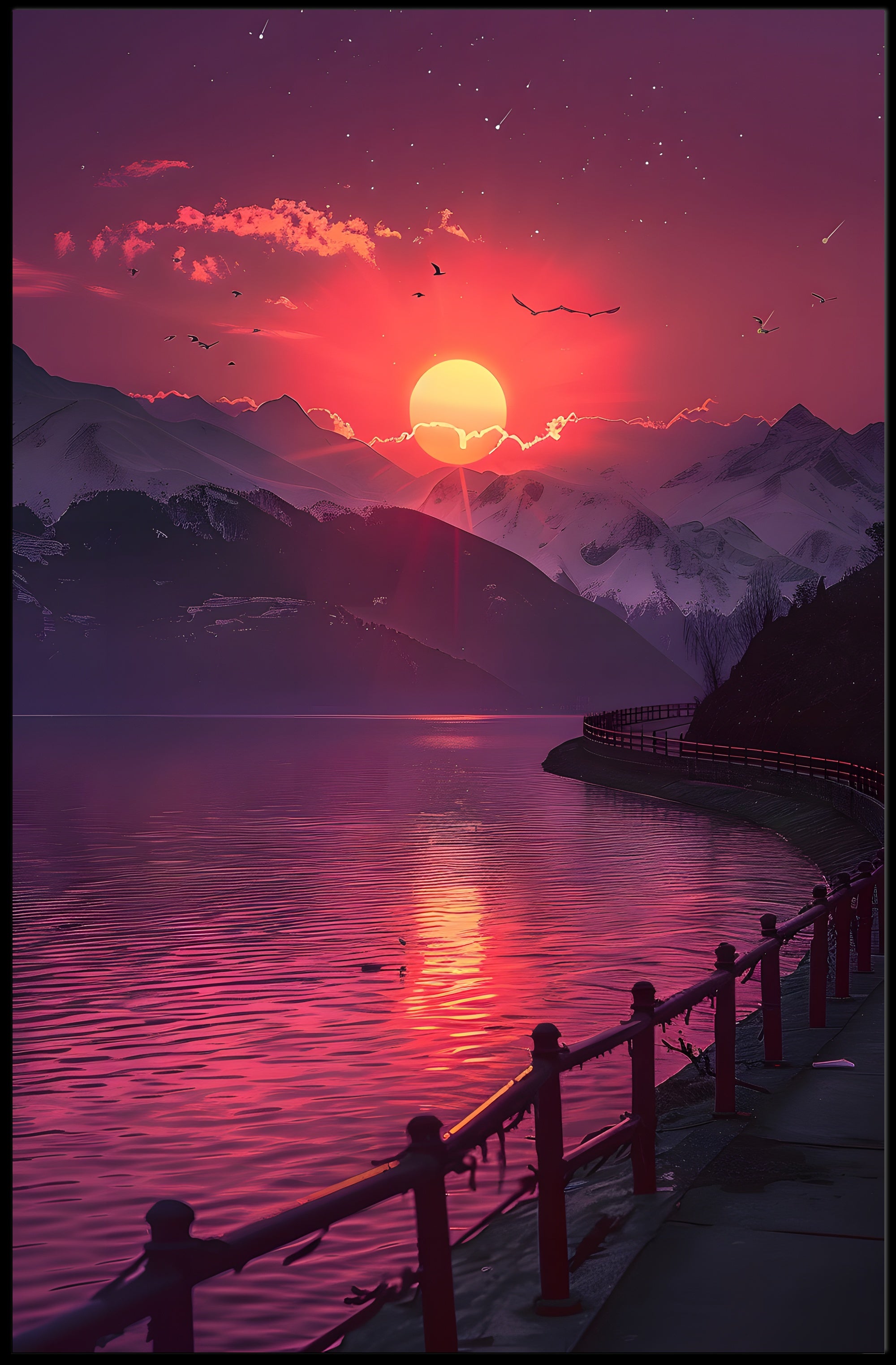 Dramatic Surreal Landscape Art Print - Artistic Poster PosterGoat