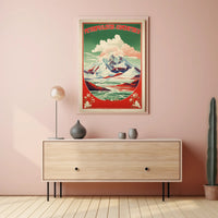 Dramatic Vintage Landscape Adventure Travel Poster PosterGoat