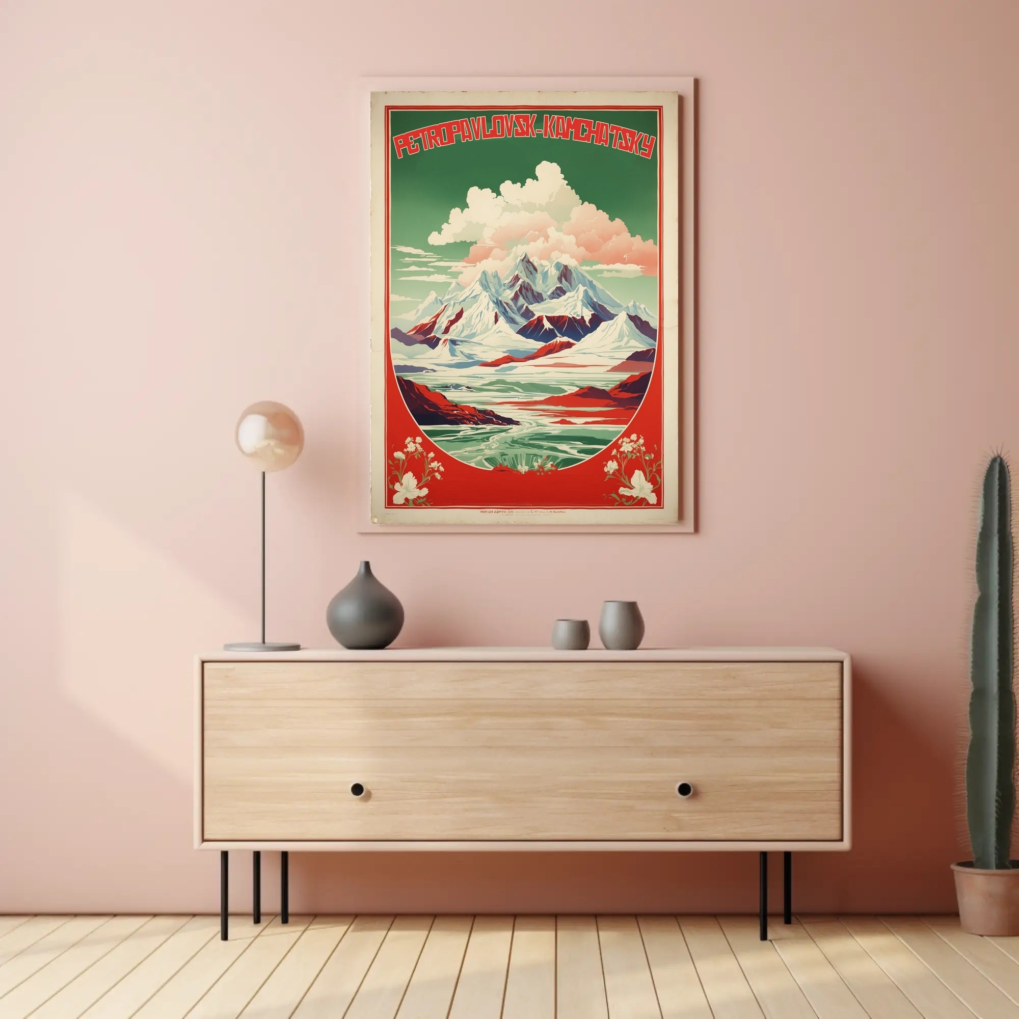 Dramatic Vintage Landscape Adventure Travel Poster PosterGoat