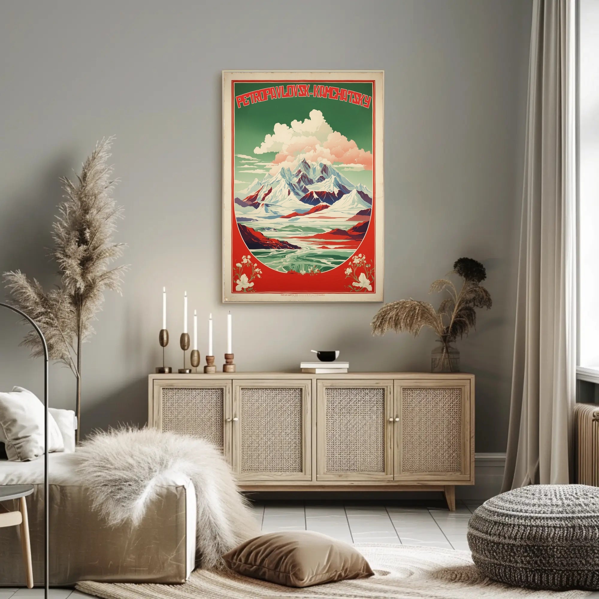 Dramatic Vintage Landscape Adventure Travel Poster PosterGoat