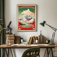 Dramatic Vintage Landscape Adventure Travel Poster PosterGoat