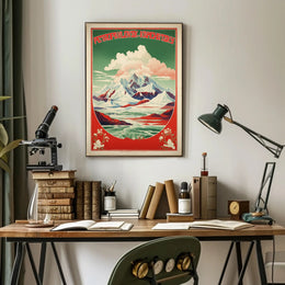 Dramatic Vintage Landscape Adventure Travel Poster PosterGoat