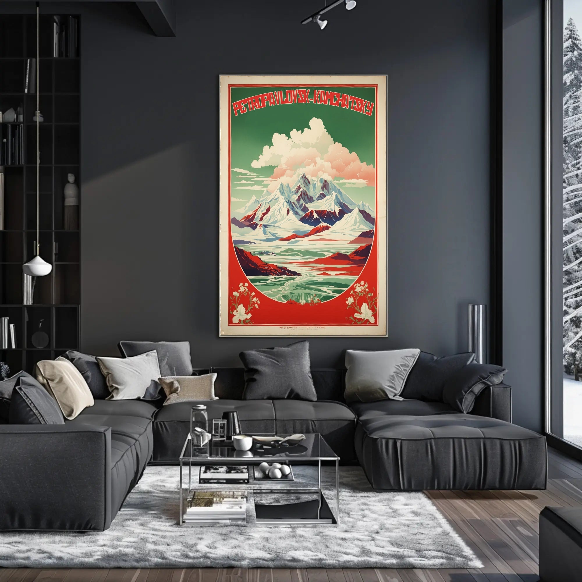 Dramatic Vintage Landscape Adventure Travel Poster PosterGoat