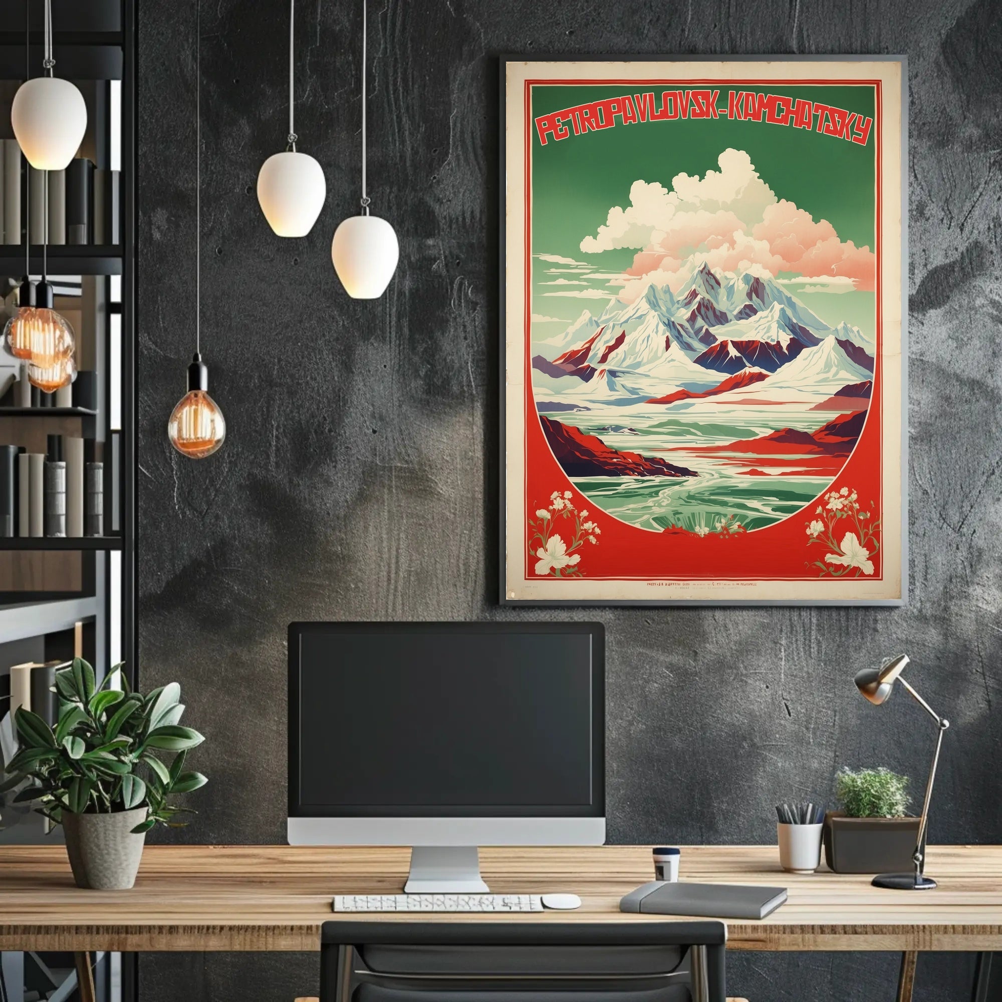 Dramatic Vintage Landscape Adventure Travel Poster PosterGoat
