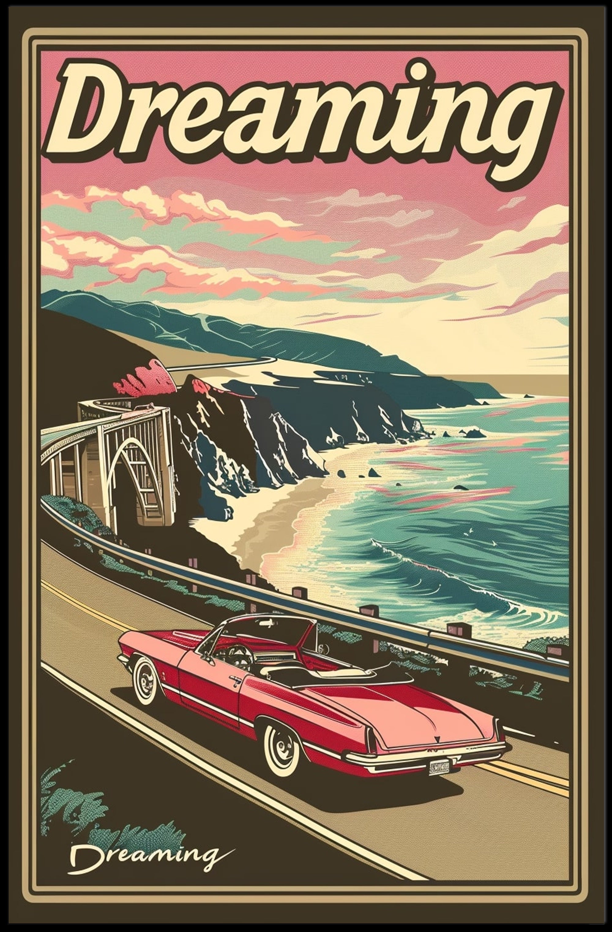 Dreaming of Adventure Vintage Travel Poster PosterGoat
