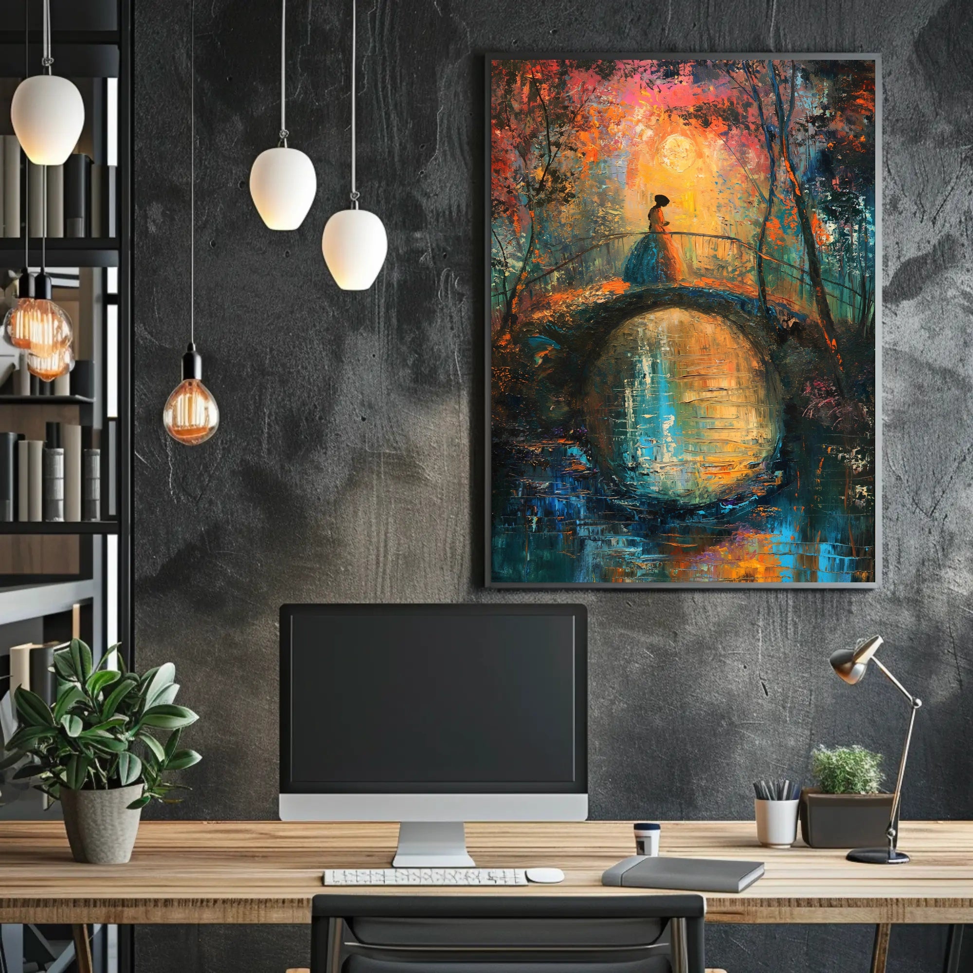 Dreamlike Bridge: Artistic Poster PosterGoat