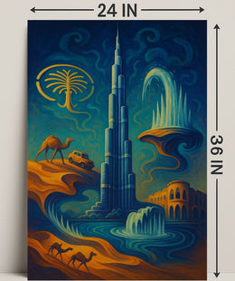 Dreamscape Of Dubai Poster PosterGoat