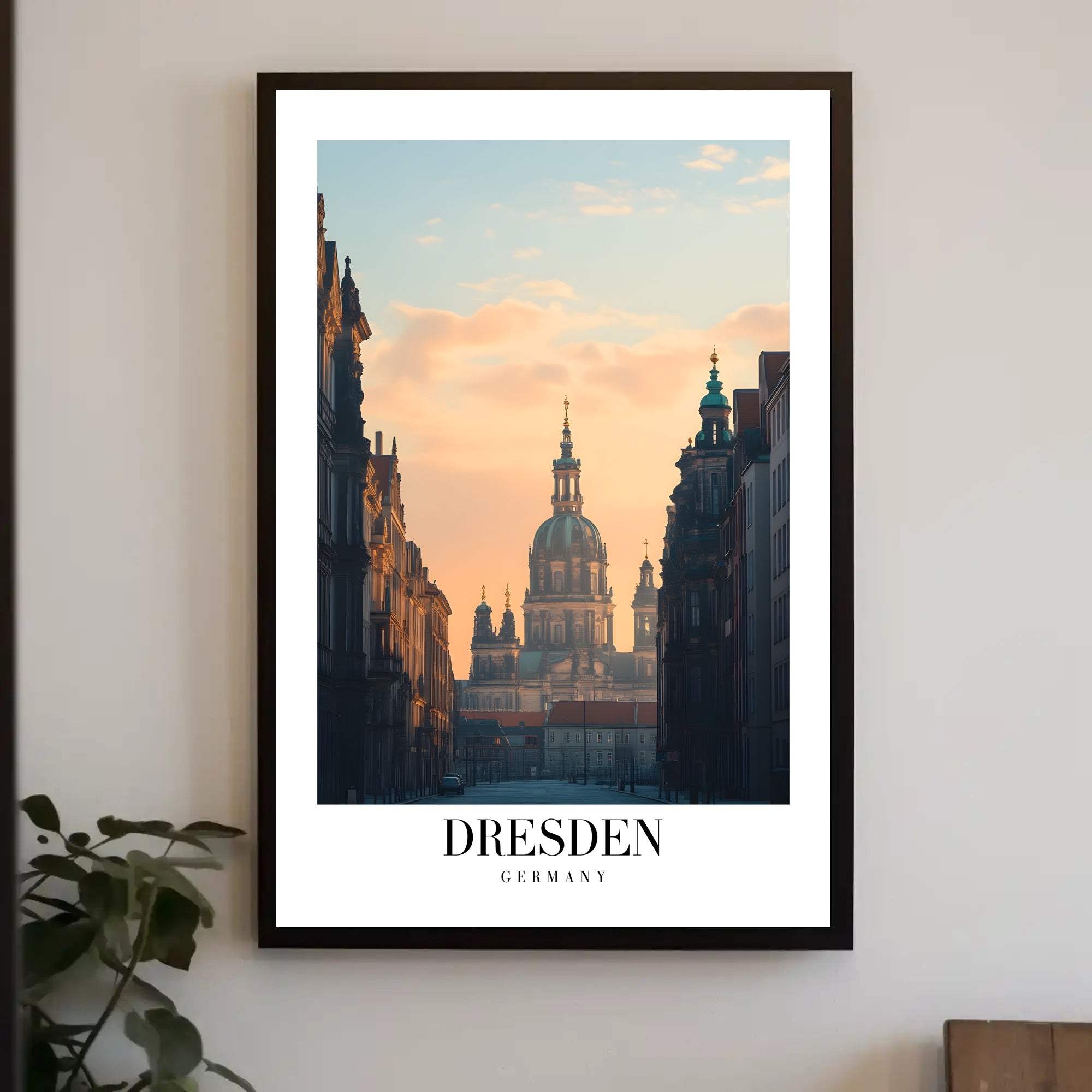 Dresden Cityscape at Sunrise Urban or Cityscape Poster PosterGoat