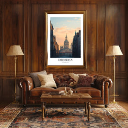 Dresden Cityscape at Sunrise Urban or Cityscape Poster PosterGoat