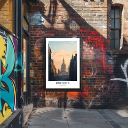 Dresden Cityscape at Sunrise Urban or Cityscape Poster PosterGoat