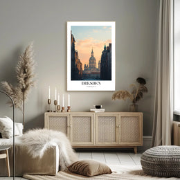 Dresden Cityscape at Sunrise Urban or Cityscape Poster PosterGoat