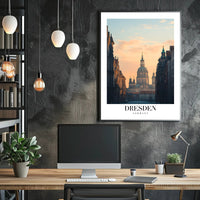 Dresden Cityscape at Sunrise Urban or Cityscape Poster PosterGoat