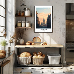 Dresden Cityscape at Sunrise Urban or Cityscape Poster PosterGoat