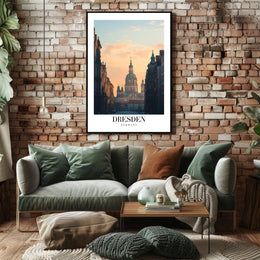 Dresden Cityscape at Sunrise Urban or Cityscape Poster PosterGoat