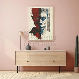 Duality Unveiled: Abstract, Artistic Portrait Poster PosterGoat