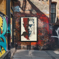 Duality Unveiled: Abstract, Artistic Portrait Poster PosterGoat