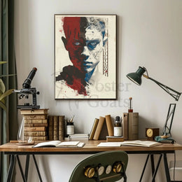 Duality Unveiled: Abstract, Artistic Portrait Poster PosterGoat