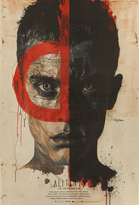 Duality and Intrigue Face Design - Abstract Poster PosterGoat