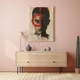 Duality and Intrigue Face Design - Abstract Poster PosterGoat