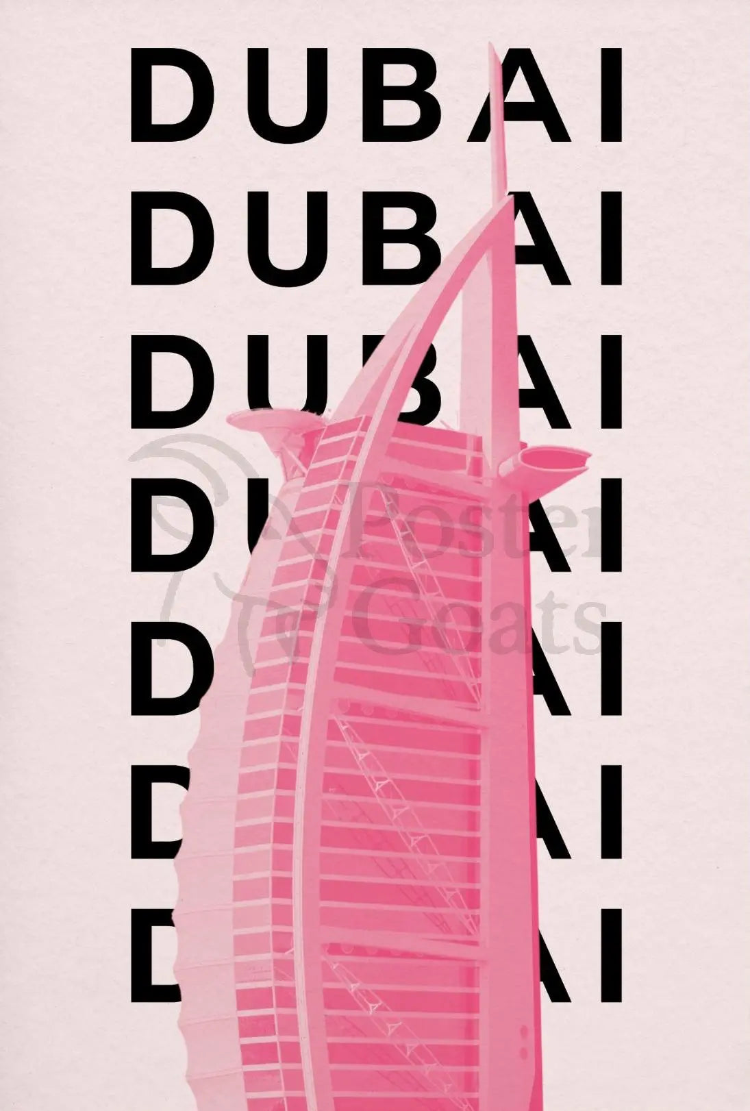 Dubai Architectural Icon Modern Travel Poster PosterGoat