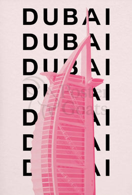 Dubai Architectural Icon Modern Travel Poster PosterGoat