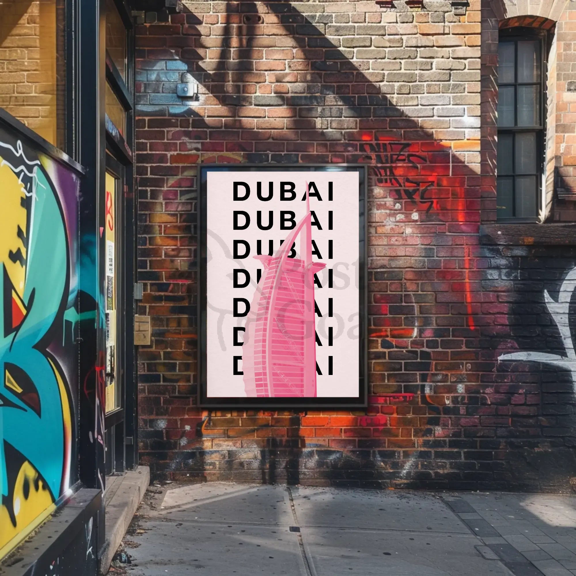 Dubai Architectural Icon Modern Travel Poster PosterGoat