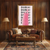 Dubai Architectural Icon Modern Travel Poster PosterGoat
