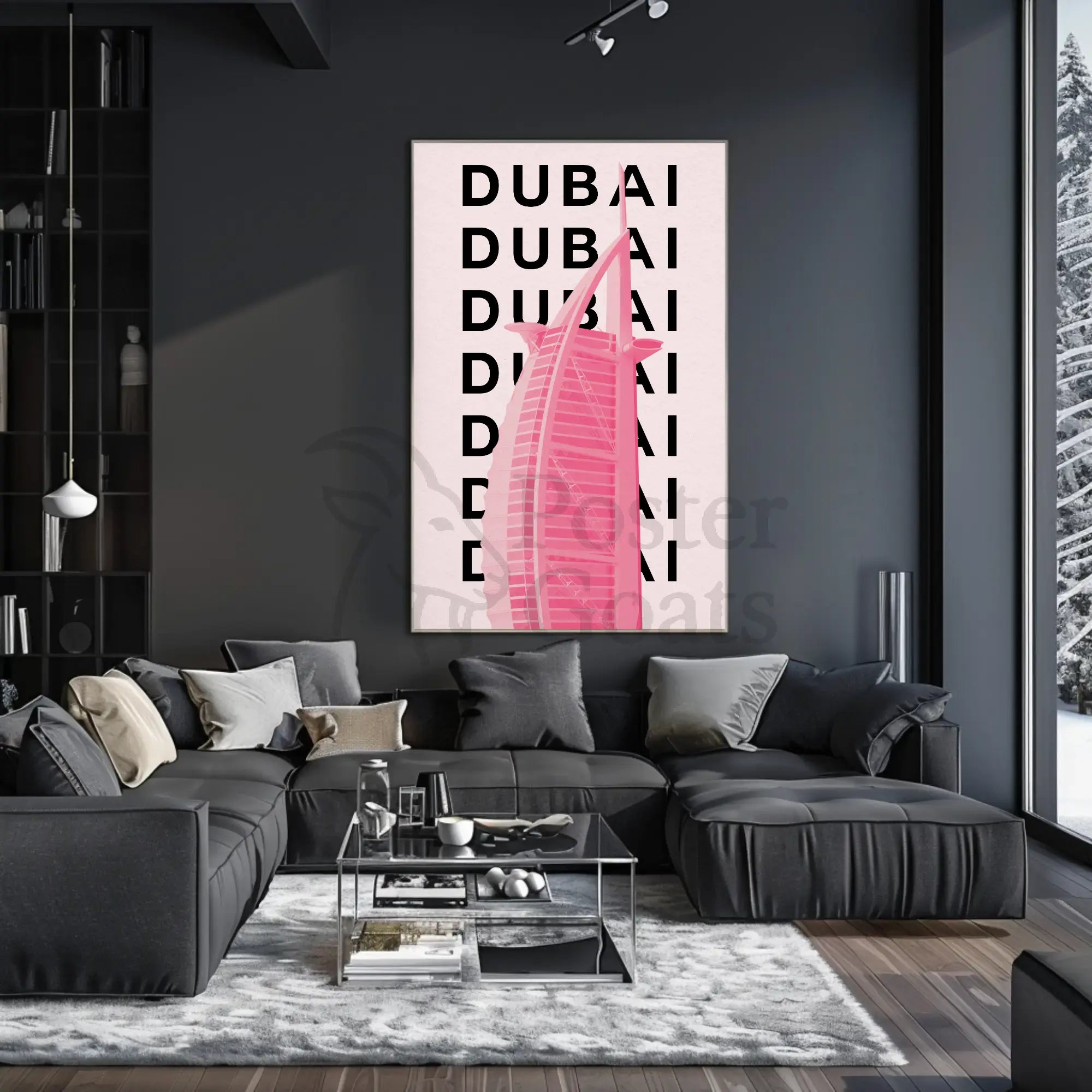 Dubai Architectural Icon Modern Travel Poster PosterGoat